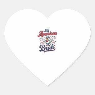 All American Bruh Patriotic Duck Vintage Shirt_1 Heart Sticker