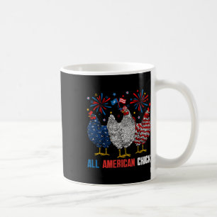 All American Chick Retro 4th Of July Patriotic Usa Coffee Mug