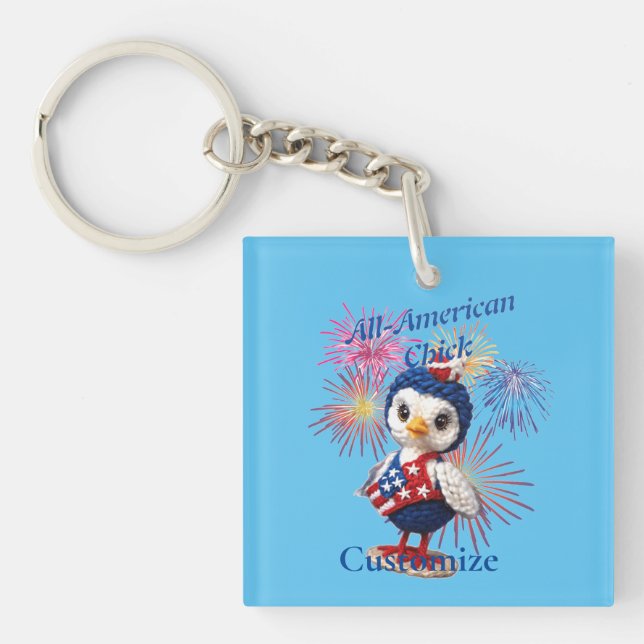 All-American Chick Thunder_Cove  Keychain (Front)