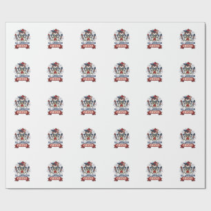 All American Chicks Patriotic Chicken Vector Desig Wrapping Paper