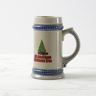 All American christmas tree with beer Stein