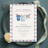 All American Clothesline Americana Baby Shower