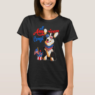 All American Corgi Usa Sunglasses 4th Of July Tric T-Shirt