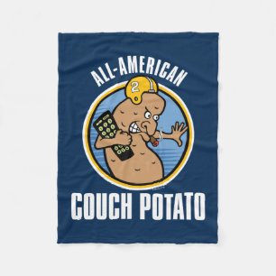 All-American Couch Potato Fleece Blanket