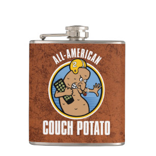 All-American Couch Potato Hip Flask
