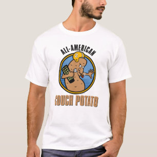 All-American Couch Potato (Personalized on back) T-Shirt