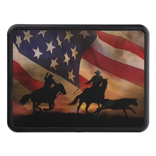 All American Cowboy Roping Trailer Hitch Cover (Front)