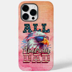 All American Dad 4th of July Bald Eagle USA Flag Case-Mate iPhone 14 Pro Max Case