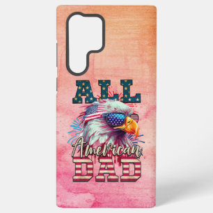 All American Dad 4th of July Bald Eagle USA Flag Samsung Galaxy Case
