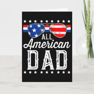 All American Dad 4th Of July Father's Day Sungles Card