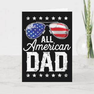 All American Dad 4th Of July Father's Day Sungles  Card