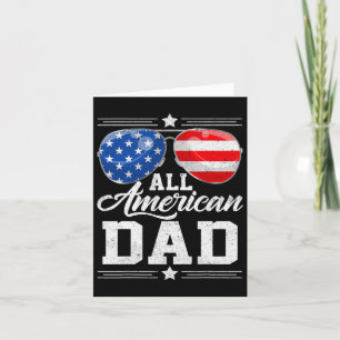 All American Dad 4th Of July Father's Day Sungles Card