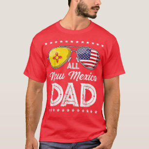 All American Dad Fathers Day New Meico 4th Of July T-Shirt