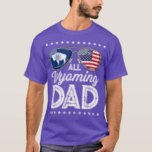 All American Dad Father's Day Wyoming 4th Of July T-Shirt