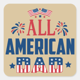 All American Dad  Square Sticker