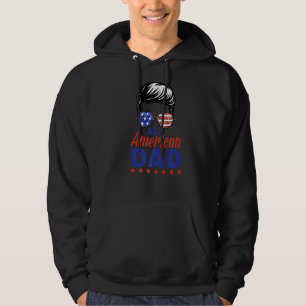 All American Dad Sunglasses Usa Flag 4th Of July Hoodie