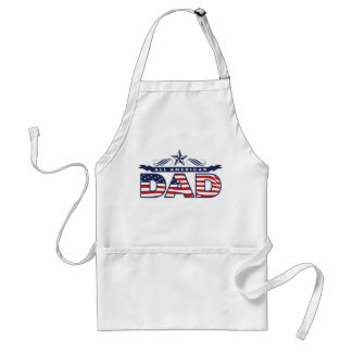 All American dad USA patriotic men's apron smock