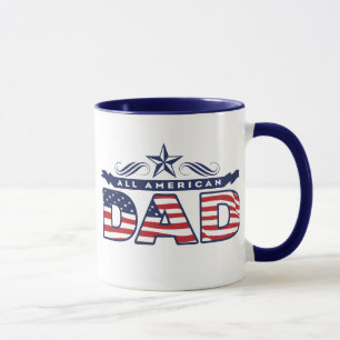All american dad USA patriotic men's coffee mug