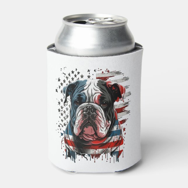 ALL AMERICAN DOG-lovers english bulldog  Can Cooler (Can Front)