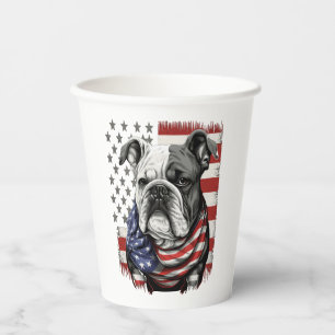 ALL AMERICAN DOG-lovers english bulldog  Paper Cups