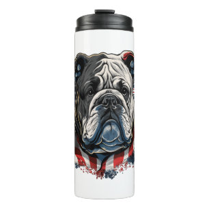 ALL AMERICAN DOG-lovers english bulldog  Thermal Tumbler