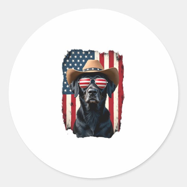 ALL AMERICAN DOG-lovers pit bull  (1) Classic Round Sticker (Front)