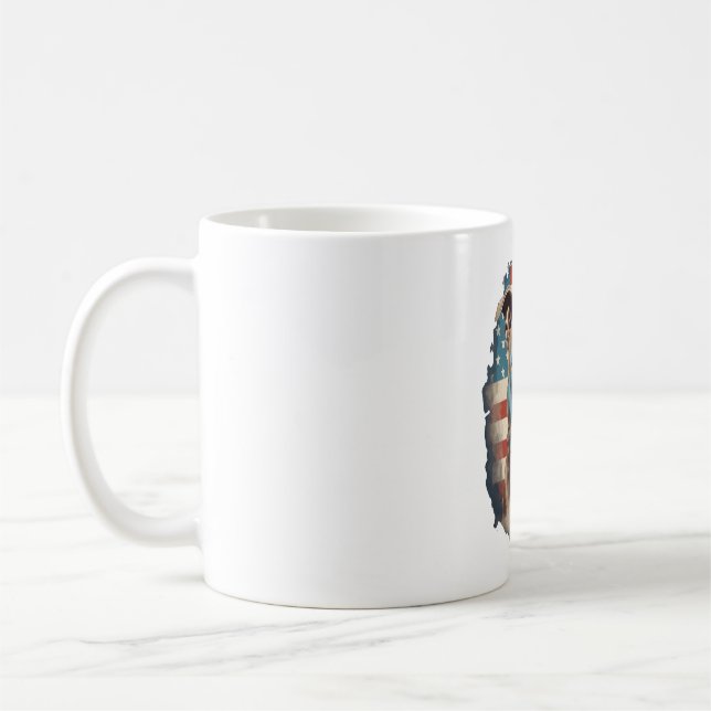ALL AMERICAN DOG-lovers pit bull 1 Coffee Mug (Left)