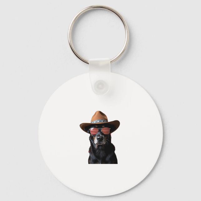 ALL AMERICAN DOG-lovers pit bull (2) Keychain (Front)