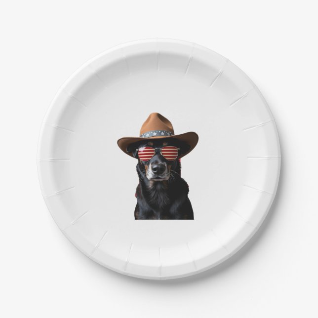 ALL AMERICAN DOG-lovers pit bull (2) Paper Plate (Front)
