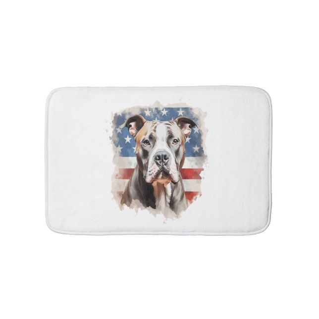 ALL AMERICAN DOG-lovers pit bull  Bath Mat (Front)