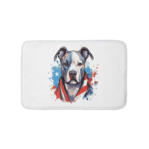ALL AMERICAN DOG-lovers pit bull  Bath Mat