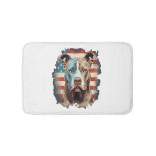 ALL AMERICAN DOG-lovers pit bull  Bath Mat