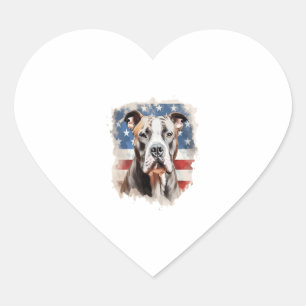 ALL AMERICAN DOG-lovers pit bull  Heart Sticker