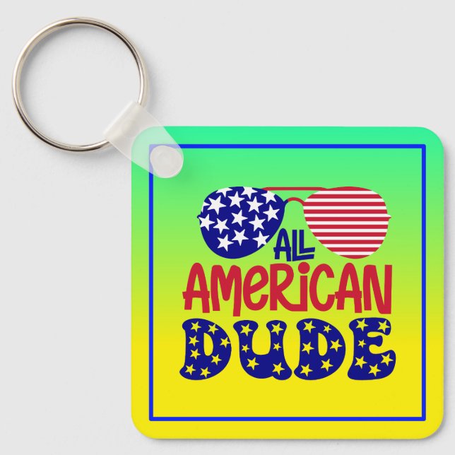 All American Dude Keychain (Front)