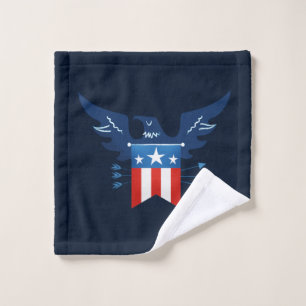 All American Eagle & Flag Patriotic Bath Towel Set