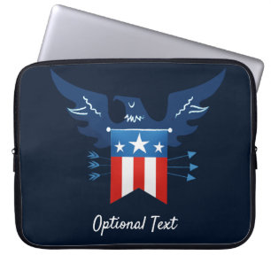 All American Eagle & Flag Patriotic Laptop Sleeve