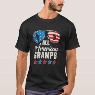All American Fishing Gramps 4th Of July US Flag Su T-Shirt
