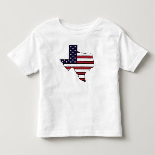All American flag Texas outline kid's tshirt