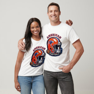 All-American Game Day Vibes – Vintage Helmet Style T-Shirt