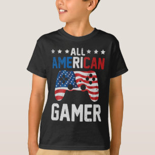 All American Gamer 4th Of July Boys Toddler Patrio T-Shirt