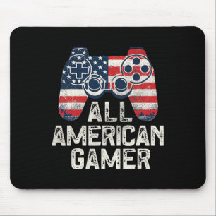 All American Gamer 4th Of July Video Game Gaming M Mouse Pad