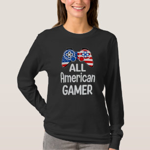 All American Gamer Patriotic Video Game 4th Of Jul T-Shirt