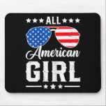 All American Girl 4th Of July Funny Patriotic Usa  Mouse Pad<br><div class="desc">All American Girl 4th Of July Funny Patriotic Usa Matching</div>