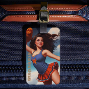 All American Girl Cheer Backpack Luggage Tag