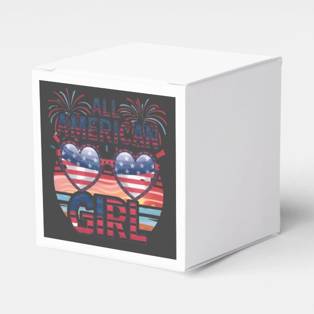 All American girl  Favor Box (Front Side)