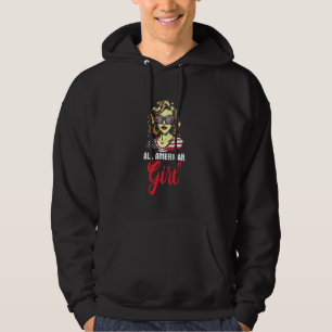 All American Girl - Patriotic America USA 4th July Hoodie