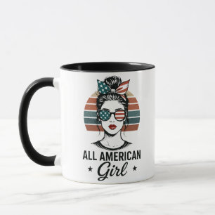 All American Girl Patriotic Mug