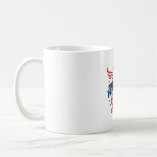 All American Girl Patriotic Vintage Vector Design_ Coffee Mug