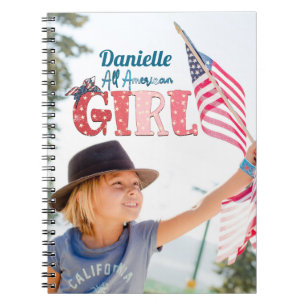 All American Girl Personalized Notebook