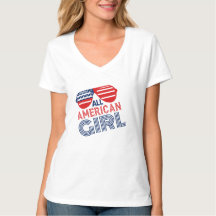 All American Girl Tee - July 4th Patriotic Shirt